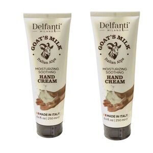 2 Pack - Delfanti Goat's Milk Moisturizing Soothing Hand Cream 8.4 fl. oz each
